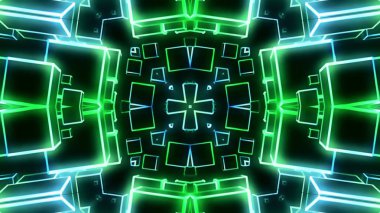 Yeşil mavi 3d fütüristik ışıklar