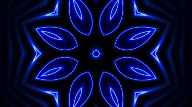 Dekoratif mavi neon ışıkları arka plan