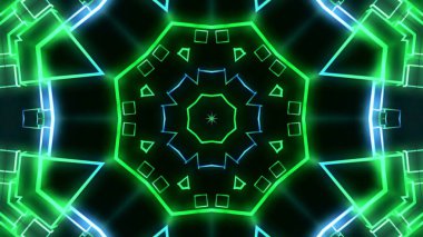 Yeşil mavi 3d fütüristik ışıklar