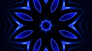 Dekoratif mavi neon ışıkları arka plan