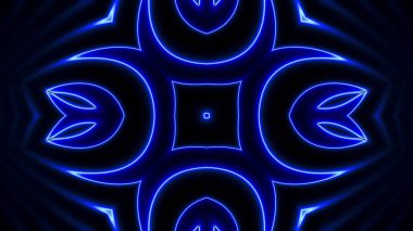 Dekoratif mavi neon ışıkları arka plan
