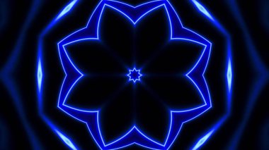 Dekoratif mavi neon ışıkları arka plan