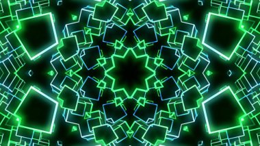Yeşil mavi 3d fütüristik ışıklar