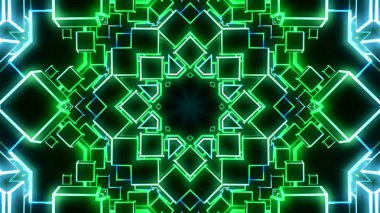 Yeşil mavi 3d fütüristik ışıklar