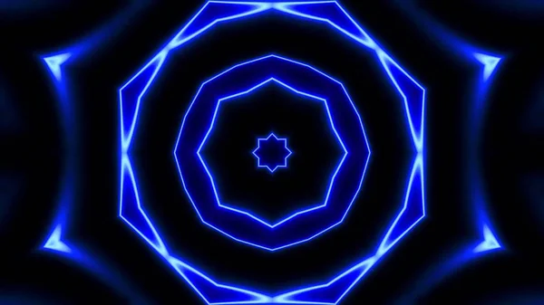 Abstract Achtergrond Van Decoratieve Blauwe Neon Verlichting — Stockfoto