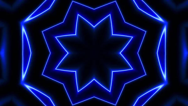 Abstract Achtergrond Van Decoratieve Blauwe Neon Verlichting — Stockfoto