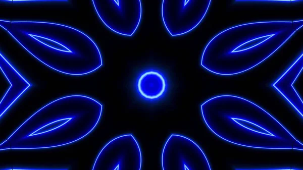 Tło Dekoracyjne Niebieskie Neony — Zdjęcie stockowe