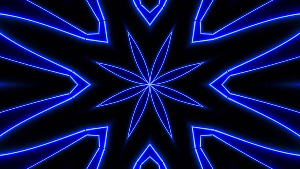 Abstract Achtergrond Van Decoratieve Blauwe Neon Verlichting — Stockfoto