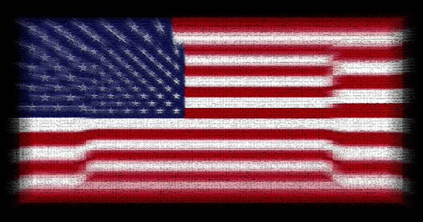美国国旗靠拢 — 图库照片