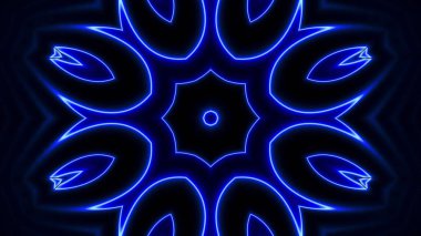 Dekoratif mavi neon ışıkları arka plan, Festival stili.