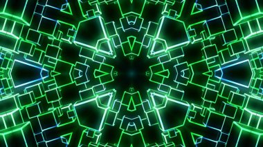 Yeşil mavi 3d fütüristik ışıklar