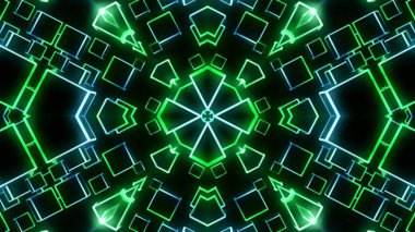 Yeşil mavi 3d fütüristik ışıklar