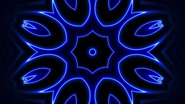 青いネオンの装飾的な背景 お祭りスタイル — ストック写真