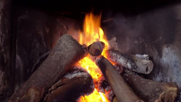 Brandend Vuur Abstracte Achtergrond — Stockvideo