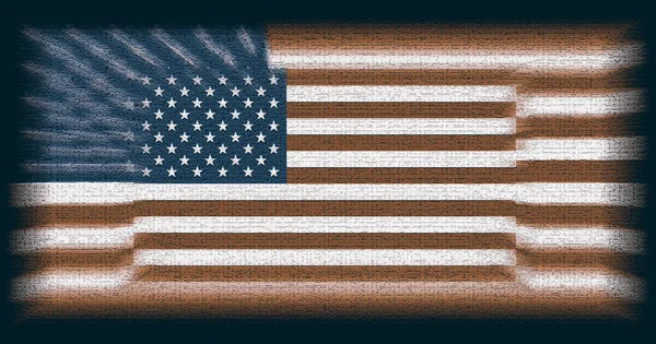 Bandera Estados Unidos Líneas Estrellas Fondo Abstracto —  Fotos de Stock