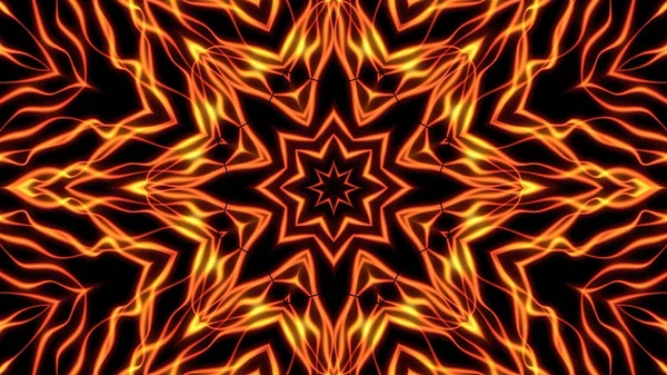 Abstrakter kaleidoskopischer Flammenhintergrund — Stockfoto