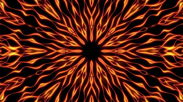 Abstrakter kaleidoskopischer Flammenhintergrund — Stockfoto