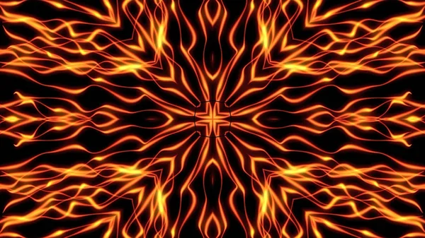 Abstrakter kaleidoskopischer Flammenhintergrund — Stockfoto