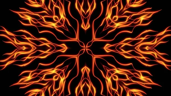 Abstrakter kaleidoskopischer Flammenhintergrund — Stockfoto