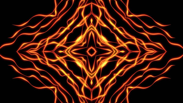Abstract kaleidescopic flame background is well suited for tv shows, concerts ,music protections