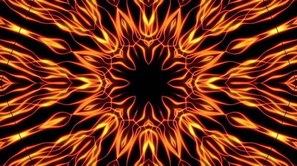 Abstrakter kaleidoskopischer Flammenhintergrund — Stockfoto