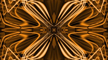 Soyut kaleydoskopik altın ışıklar arka plan