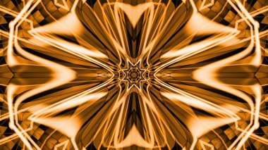 Soyut kaleydoskopik altın ışıklar arka plan