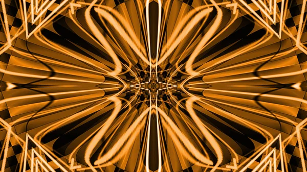 Abstract Kaleidoscopic Golden Lights Background — Stock Photo, Image