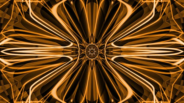 Abstrakte Kaleidoskopische Goldene Lichter Hintergrund — Stockfoto