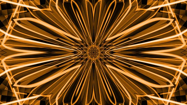 Abstrakte Kaleidoskopische Goldene Lichter Hintergrund — Stockfoto