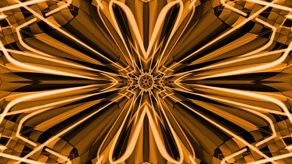 Abstrakte Kaleidoskopische Goldene Lichter Hintergrund — Stockfoto