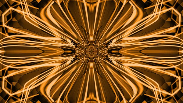 Abstrakte Kaleidoskopische Goldene Lichter Hintergrund — Stockfoto