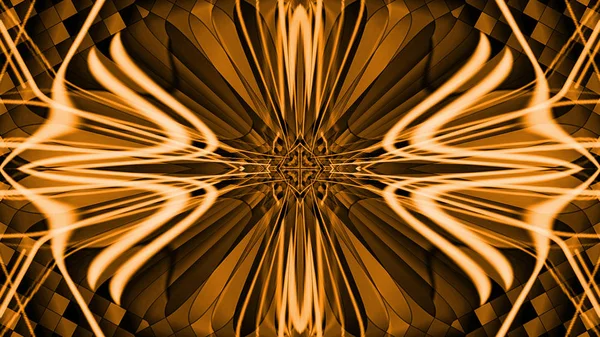 Absztrakt Kaleidoszkópikus Aranyfény Háttér — Stock Fotó