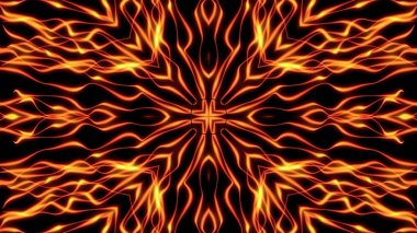 Soyut kaleydoskopik alev arka plan iyi tv şovları, konserler, müzik korumaları için uygundur 