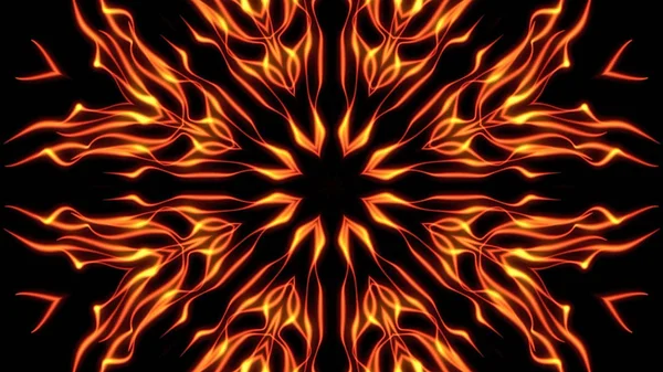 Abstract Kaleidoscopic Flame Background Well Suited Shows Concerts Music Protections — Stock Photo, Image