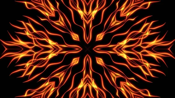 Abstract Kaleidescopic Flame Background Shows Concerts Music Protections — 图库照片