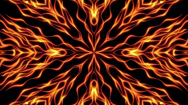 Abstract Kaleidoscopic Flame Background Well Suited Shows Concerts Music Protections — Stock Photo, Image