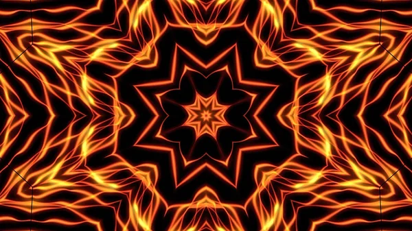 Abstract Kaleidoscopic Flame Background Well Suited Shows Concerts Music Protections — Stock Photo, Image