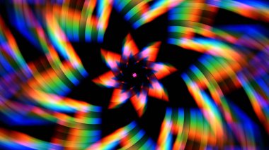 Dönen renkli prizmatik ışıklar arka plan