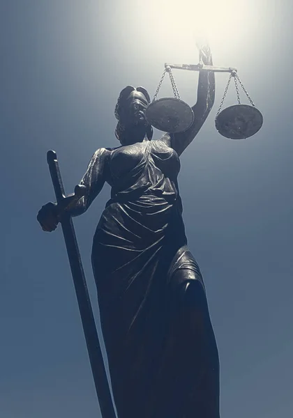 Escultura Temis Diosa Mitológica Griega Símbolo Justicia — Foto de Stock