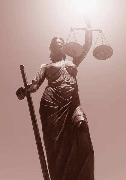 Escultura Temis Diosa Mitológica Griega Símbolo Justicia — Foto de Stock