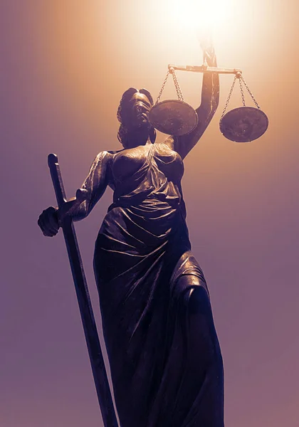 Escultura Temis Diosa Mitológica Griega Símbolo Justicia — Foto de Stock