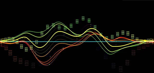 Φουτουριστικό Ηχητικά Κύματα Ισοσταθμιστής — Φωτογραφία Αρχείου