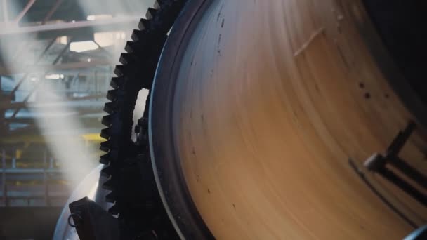 円筒形炉の回転具 — ストック動画