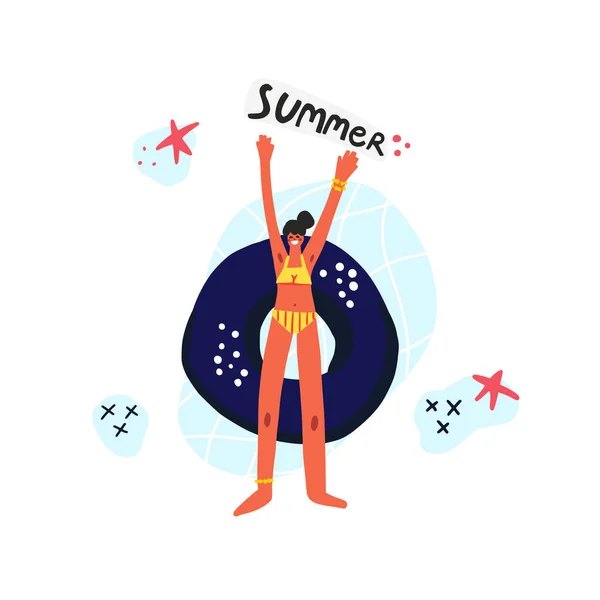 Sommer Konzept Vektor Illustration — Stockvektor