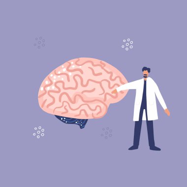 Beyin sağlığı kontrol pankartı şablonu