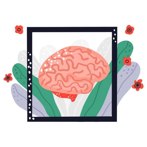 Plantilla de banner de verificación de salud cerebral — Vector de stock