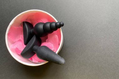 Sex toys. Two butt plag. Useful for adult, sex shop