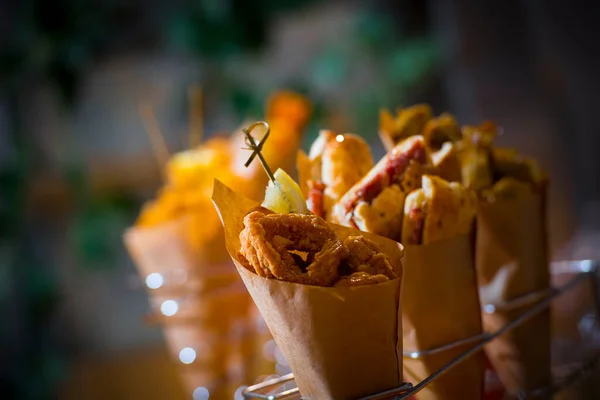 Fried Vegetable Food Take Away — Stock Photo, Image