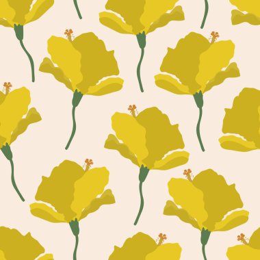 Krem arkaplanda amber deseni olan kusursuz vektör deseni.